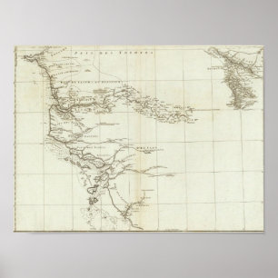 Affiches Carte de l'Afrique de l'ouest