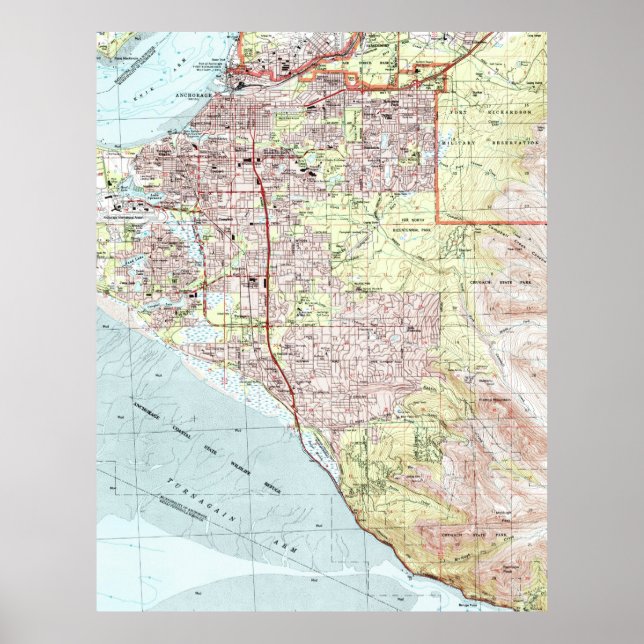 Affiches Carte de l'Alaska (1994) (Devant)