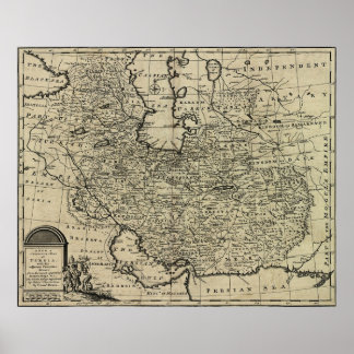 Affiches Carte de l'Antiquité Perse (1747)
