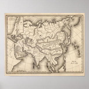 Affiches Carte de l'Asie