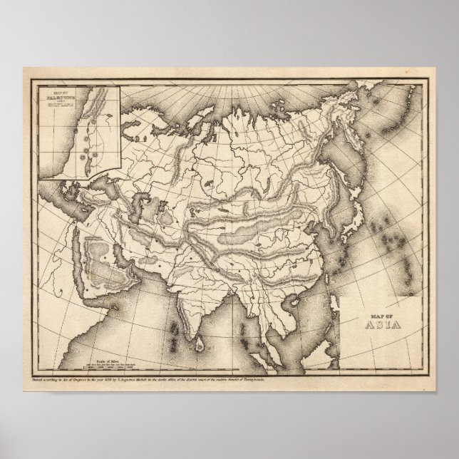 Affiches Carte de l'Asie (Devant)