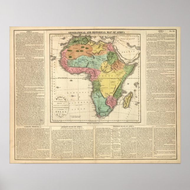 Affiches Carte de l'Atlas africain 2 (Devant)