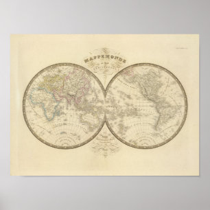 Affiches Carte de l'Atlas mondial