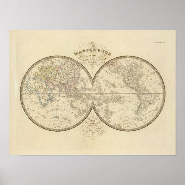 Affiches Carte de l'Atlas mondial (Devant)
