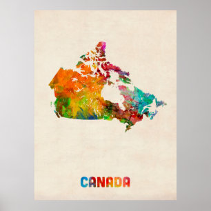 Affiches Carte de l'eau du Canada
