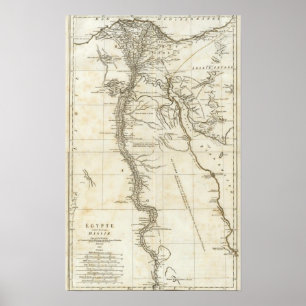 Affiches Carte de l'Egypte