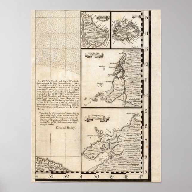 Affiches Carte de l'Empire britannique en Amérique Feuille  (Devant)