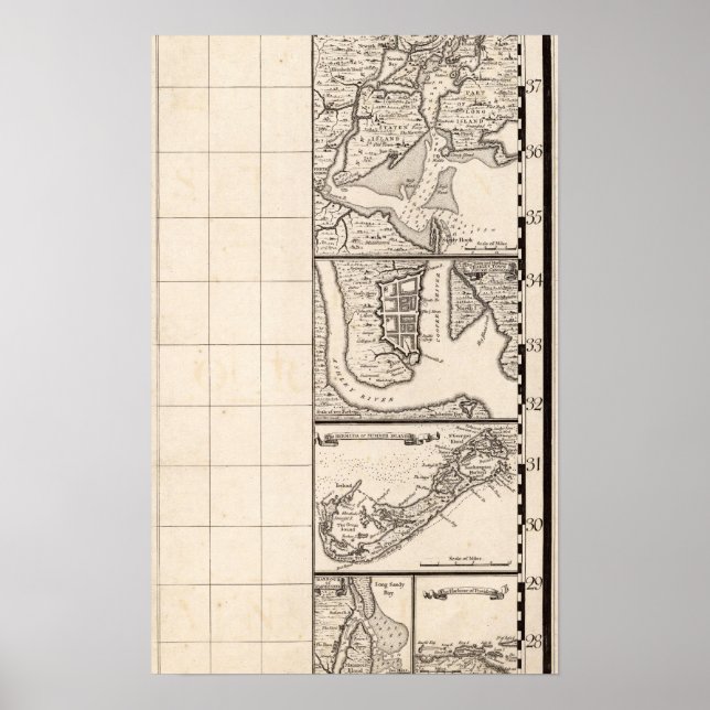 Affiches Carte de l'Empire britannique en Amérique Feuille  (Devant)