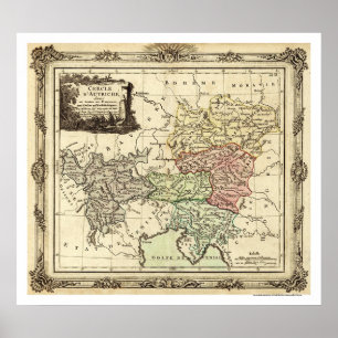 Affiches Carte de l'Empire romain Saint 1792