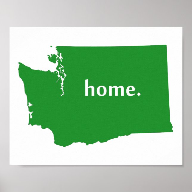 Affiches Carte de l'état de la silhouette de la maison de W (Devant)