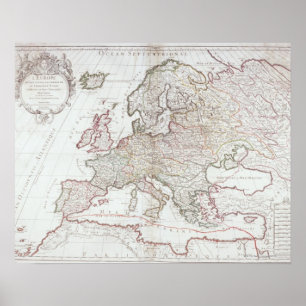 Affiches Carte de l'Europe