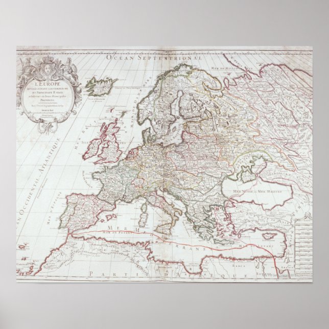 Affiches Carte de l'Europe (Devant)