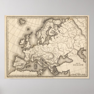 Affiches Carte de l'Europe