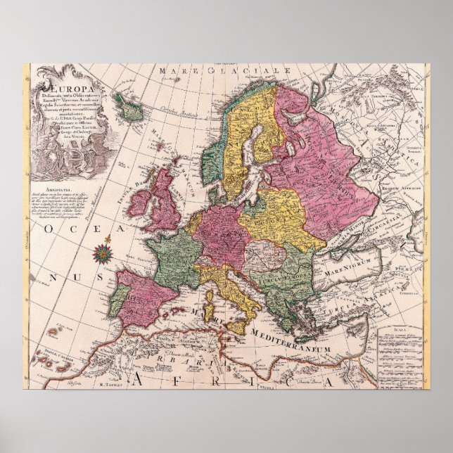 Affiches Carte de l'Europe 3 (Devant)