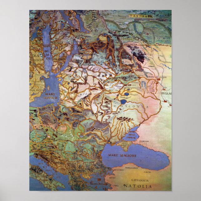 Affiches Carte de l'Europe centrale (Devant)