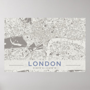 Affiches Carte de Londres