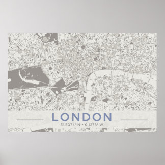 Affiches Carte de Londres