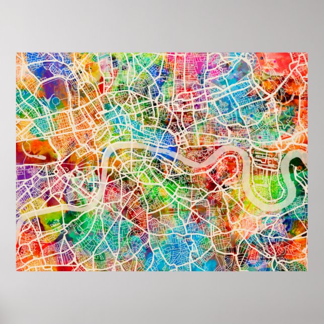 Affiches Carte de Londres (Devant)