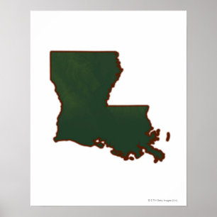 Affiches Carte de Louisiane
