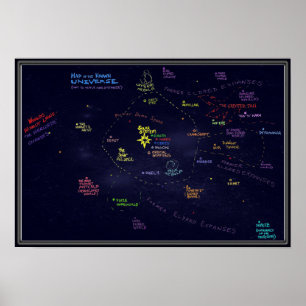 Affiches Carte de l'univers de Jones d'alibi