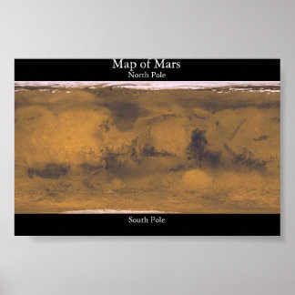 Affiches Carte de Mars