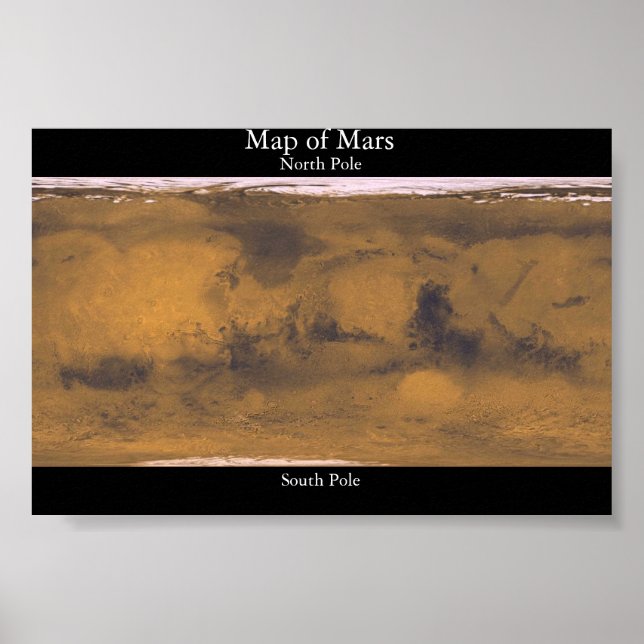 Affiches Carte de Mars (Devant)