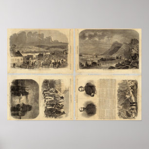 Affiches Carte de page des textes des états sudiste