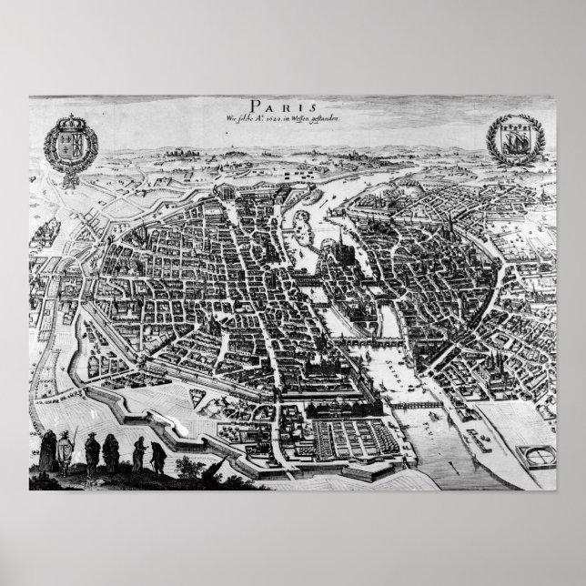 Affiches Carte de Paris, 1620 (Devant)