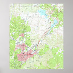 Affiches Carte de Prescott Arizona (1973)