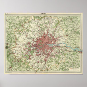 Affiches Carte de région de Londres