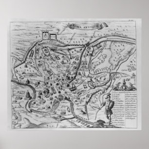 Affiches Carte de Rome antique