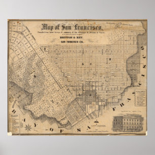 Affiches Carte de San Francisco