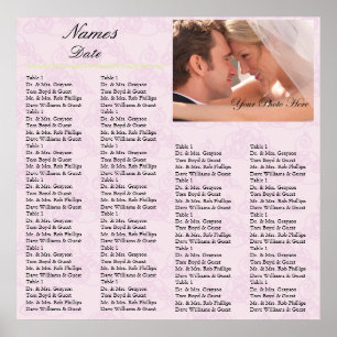 Affiches Carte de siège de réception Lilac