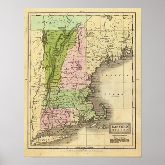 Affiches Carte des Jeux olympiques des États de l'Est (Devant)