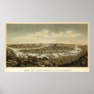 Affiches Carte des oiseaux de Pitsburgh - 1874 (Krebs) BigM