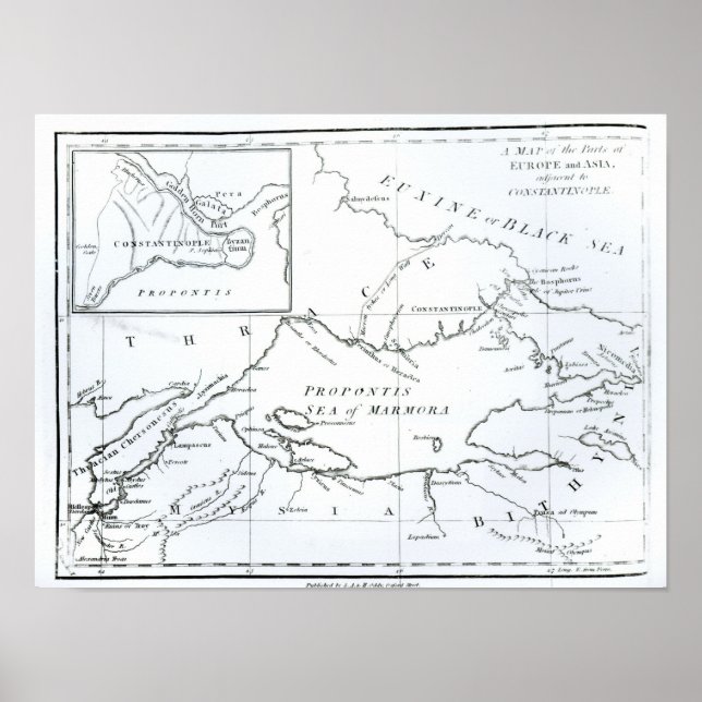 Affiches Carte des régions d'Europe et d'Asie (Devant)