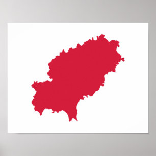 Affiches Carte d'Ibiza
