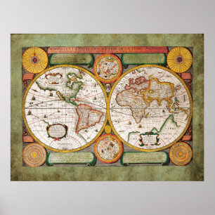 Affiches Carte du C17th Old World de Jean Boisseau