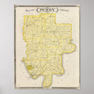Affiches Carte du comté de Perry