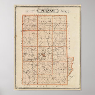 Affiches Carte du comté de Putnam
