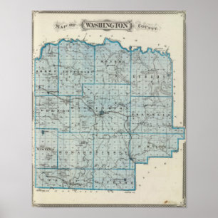 Affiches Carte du comté de Washington