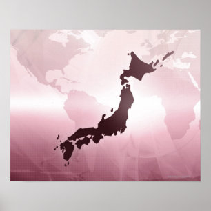 Affiches Carte du Japon