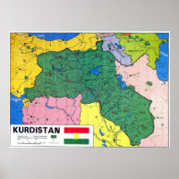 Carte du Kurdistan
