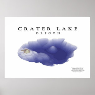 Affiches Carte du lac Crater