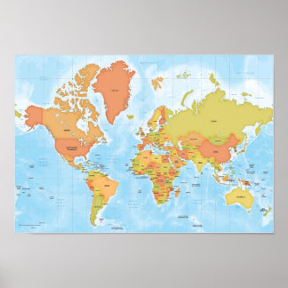 Affiches Carte du monde