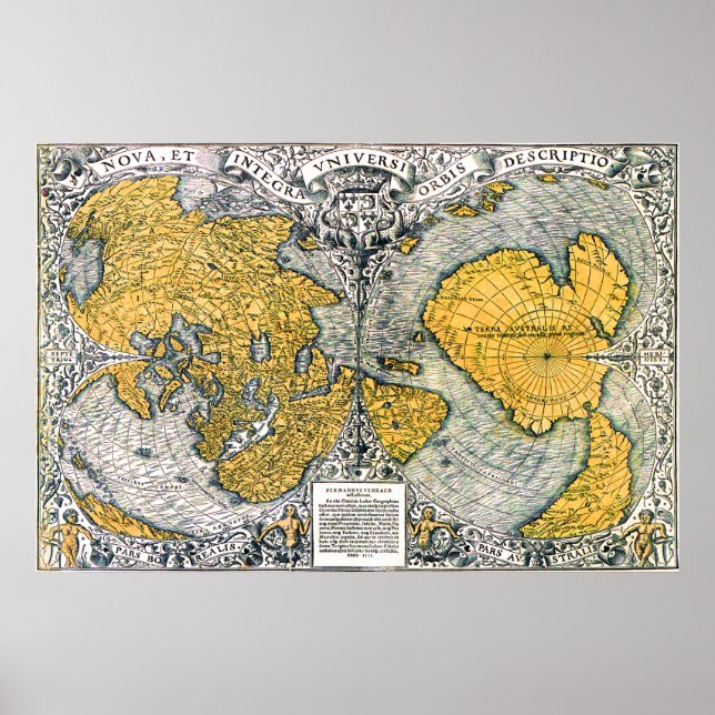 Affiches Carte du monde 1531 (Devant)