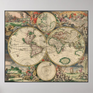 Affiches Carte du monde 1671
