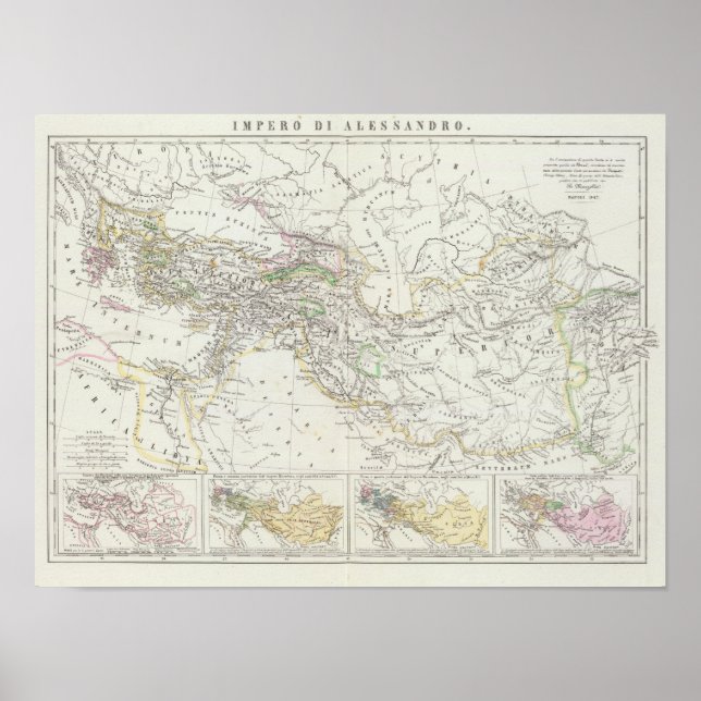 Affiches Carte du monde de l'hémisphère oriental (Devant)