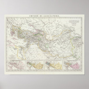 Affiches Carte du monde d'hémisphère oriental