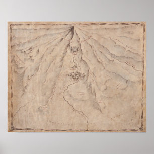 Affiches Carte du mont Lonley
